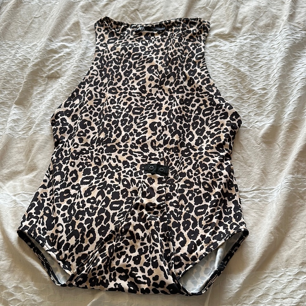 Zara bodysuit animal print
